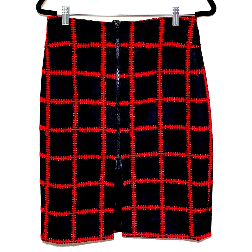 Black/red wool Carlisle skirt size 8